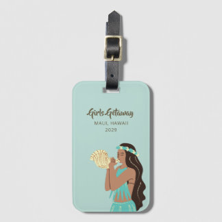 Étiquette À Bagage Personnalisé Getaway Hawaiian Girls