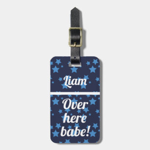 Étiquette À Bagage Personnalisé ici bébé   Balise de bagage amusante