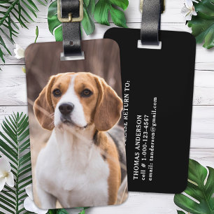 Étiquette À Bagage Personnalisé Photo Dog Pet