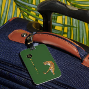 Étiquette À Bagage Personnalisé Wild & Gratuit Comme Tigers Monogramm