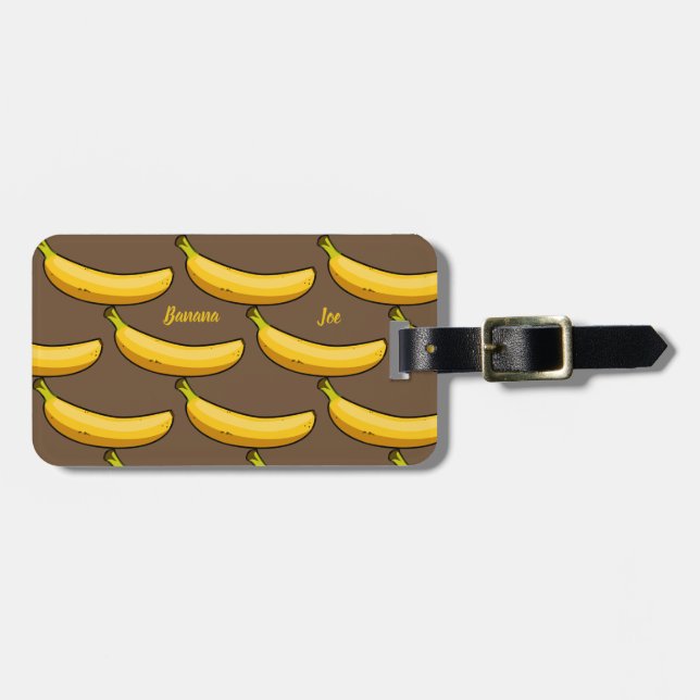 Étiquette À Bagage Personnaliser banana (Devant horizontal)