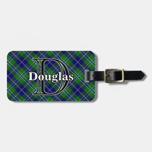 Étiquette À Bagage Personnaliser épique de tartan de Douglas de clan (Devant horizontal)