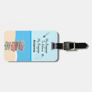 Étiquette À Bagage Personnaliser Mes Bagages Mon évasion Amusante Mod