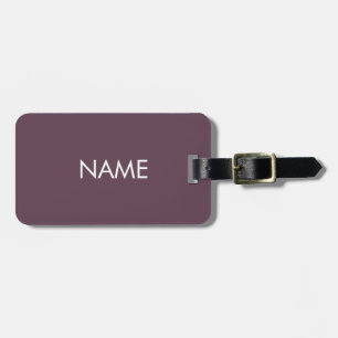 Étiquette À Bagage Personnaliser nom minimaliste aubergine raisin bla