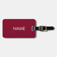Personnaliser nom minimaliste bordeaux blanc