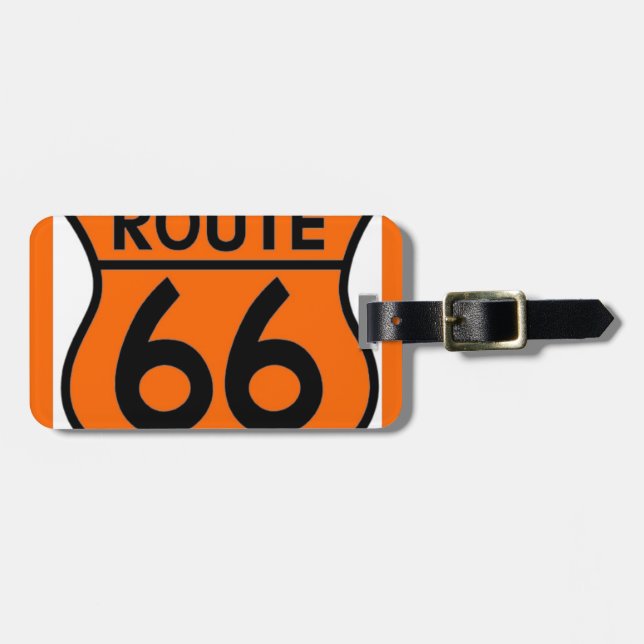 Étiquette À Bagage personnaliser orange de sécurité de l'itinéraire (Devant horizontal)