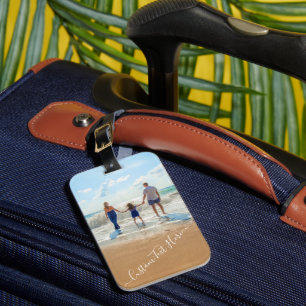 Étiquette À Bagage Personnaliser votre photo Texte Bagage Balise Pers
