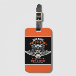 Étiquette À Bagage Personnalized Biker Flying