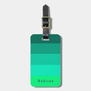 Étiquette À Bagage 🍋 personnel modifiable teintes de printemps vert 