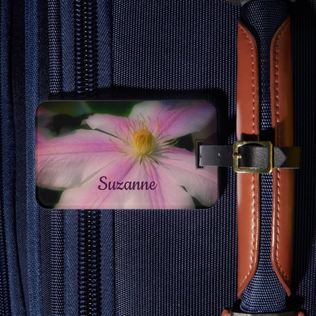 Étiquette À Bagage Pétales De Fleur Clematis Près Personnalisés (Insitu Rectoal 4)