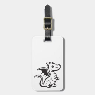 Étiquette À Bagage petit dragon à ailes mignonnes et adorables