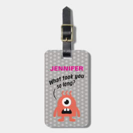 Étiquette À Bagage Petit Monstre (Personnalisable)