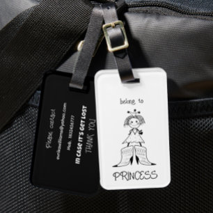 Étiquette À Bagage Petite princesse
