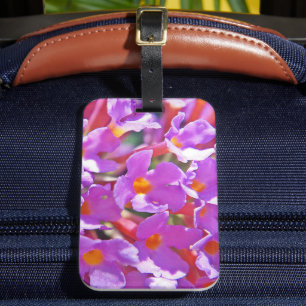 Étiquette À Bagage Petites fleurs mignonnes pourpres bougie parfumée