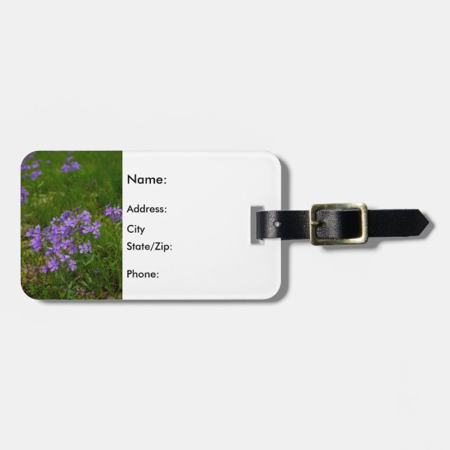 Étiquette À Bagage Phlox bleu sauvage (Devant horizontal)