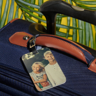 Étiquette À Bagage Photo et texte personnalisés