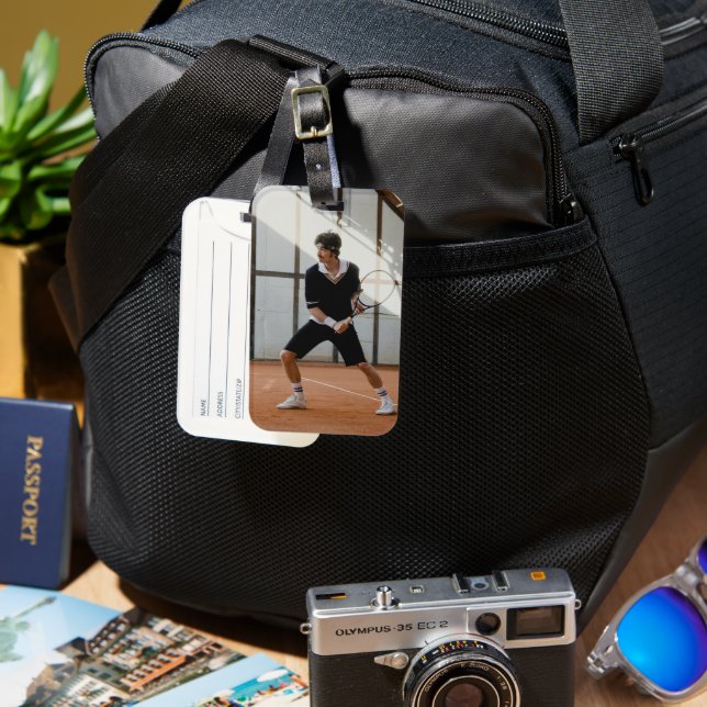 Étiquette À Bagage Photo personnalisée (Recto & Verso)