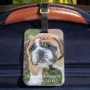Étiquette À Bagage Photo personnalisée de l'animal de compagnie