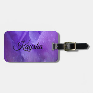 Étiquette À Bagage Photographie pourpre élégante de tulipe