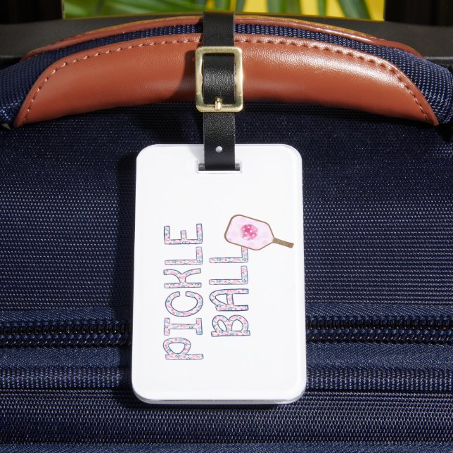 Étiquette À Bagage Pickleball Preppy Personnalisé (Insitu Rectoal 2)