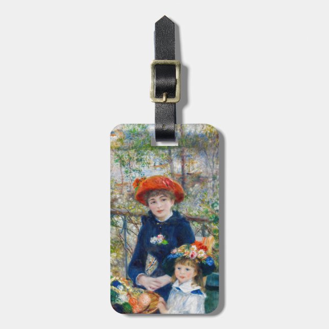 Étiquette À Bagage Pierre-Auguste Renoir - Deux soeurs sur la terrass (Devant Vertical)