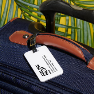 Étiquette À Bagage Pilote de ligne - Définition de travail amusante