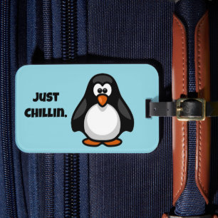 Étiquette À Bagage Pingouin de dessin cool - Juste Chillin' Arctic Vi