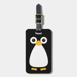 Étiquette À Bagage Pingouin mignon de vecteur