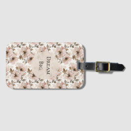 Étiquette À Bagage Pink Brown Cowgirl Southwestern Floral