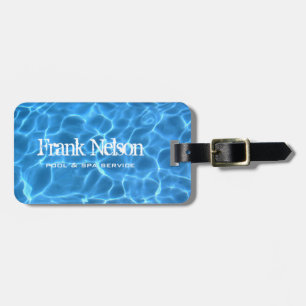 Étiquette À Bagage Piscine Bleu Aqua