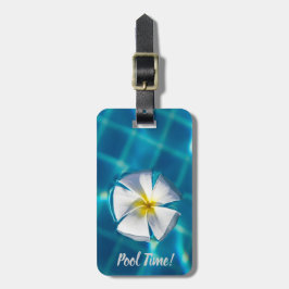 Étiquette À Bagage Piscine Eau mousseuse avec cadeau de fleurs