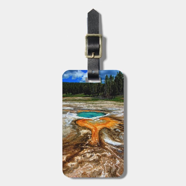 Étiquette À Bagage Piscine thermale de Yellowstone (Devant Vertical)