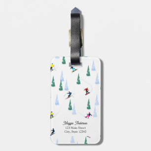 Étiquette À Bagage Pistes de ski