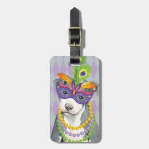Étiquette À Bagage Pitbull de mardi gras