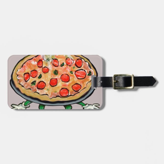 Étiquette À Bagage Pizza (Devant horizontal)