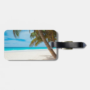 Étiquette À Bagage Plage du Paradis Tropical