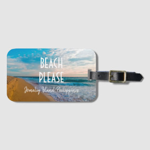 Étiquette À Bagage Plage S'il vous plaît Jomalig Island Voyage