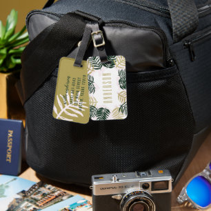 Étiquette À Bagage Plage tropicale de Palm Getaway