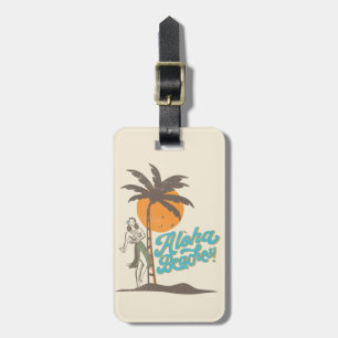 Étiquette À Bagage Plages d'Aloha Hula Girl Hawaii Hawaii Retro Hawai