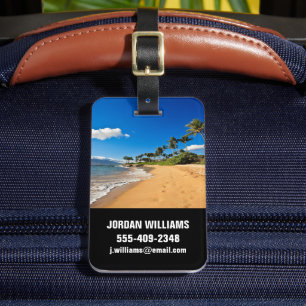 Étiquette À Bagage Plages tropicales   Wailea, Maui, Hawaii