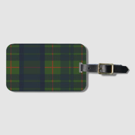 Étiquette À Bagage Plaid bleu vert et rouge Tartan