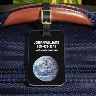 Étiquette À Bagage Planète Terre Prise Par L'Équipage Apollo 11.