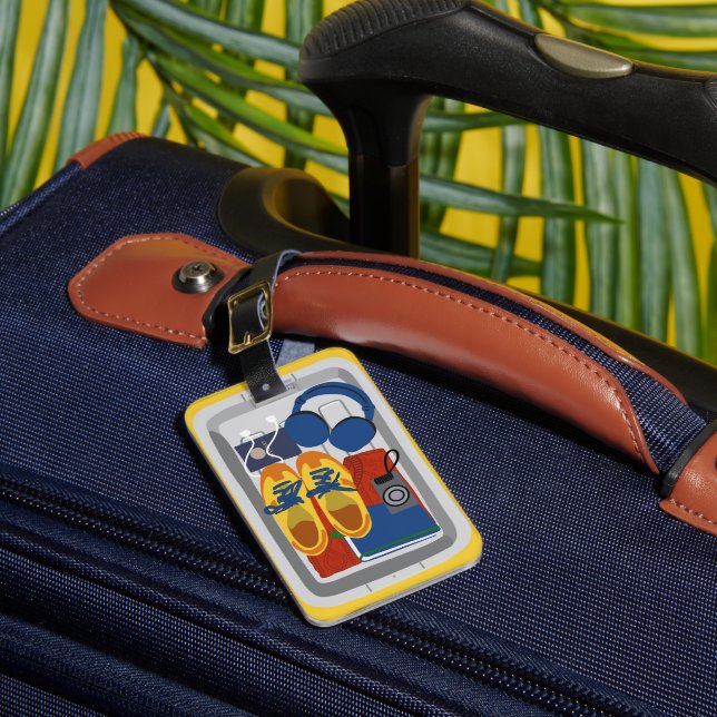 Étiquette À Bagage Plateau de l'aéroport esthétique personnalisée (Insitu Rectoal 1)