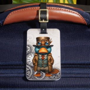 Étiquette À Bagage Platypus Steampunk & engrenages 