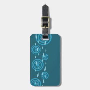 Étiquette À Bagage Pluie bleue