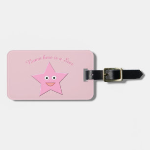Étiquette À Bagage Plutôt rose Star Personnalisé