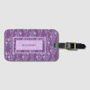 Étiquette À Bagage Plutôt violet et floral Lilac Personnalisé