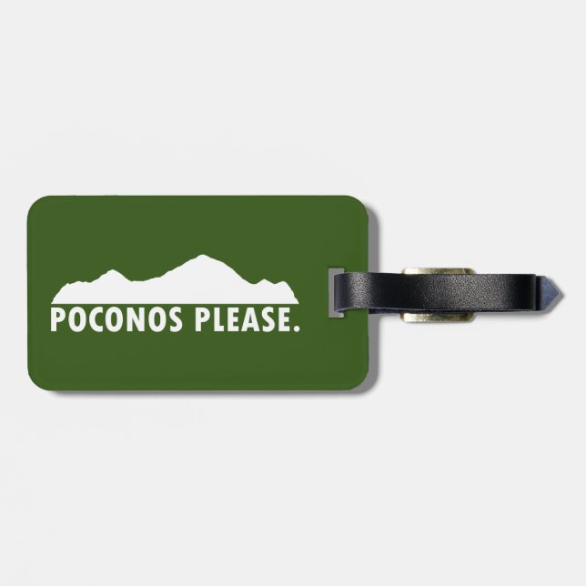 Étiquette À Bagage Poconos S'Il Vous Plaît (Dos horizontal)
