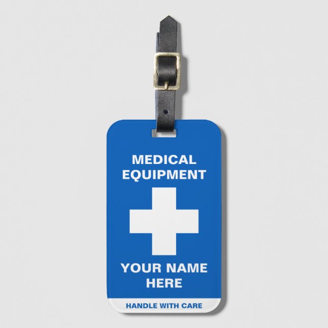 Étiquette À Bagage Poignée Médicale personnalisée avec soin (Devant Vertical)