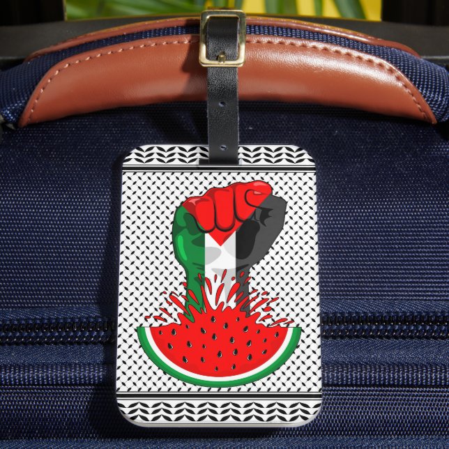 Étiquette À Bagage Poing de résistance palestinienne sur le symbole d (Insitu Rectoal 2)